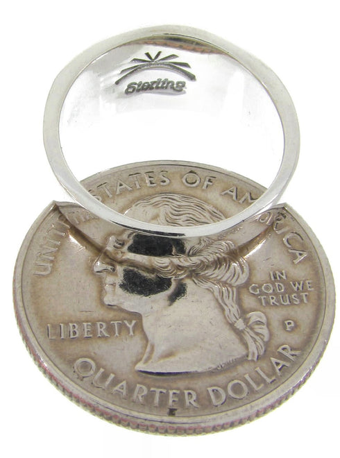 Multicolor Inlay Southwest Silver Jewelry Ring Size 6-3/4 MW64505